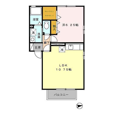 ウィルモア島崎　A棟（202） 間取り図画像