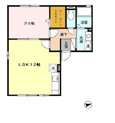 ロイヤルコーポ弓削（101） 間取り図画像