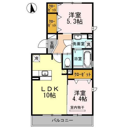チェルシー広崎（201） 間取り図画像