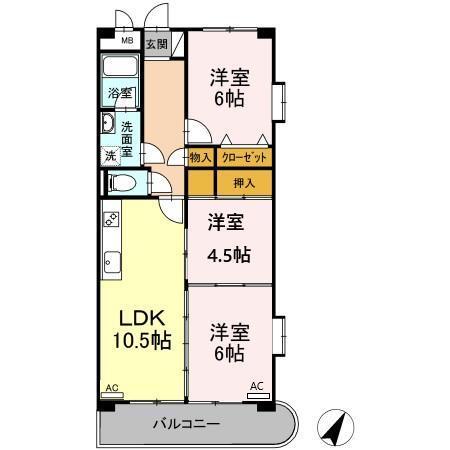 フロンティア・ウィン（2-A） 間取り図画像