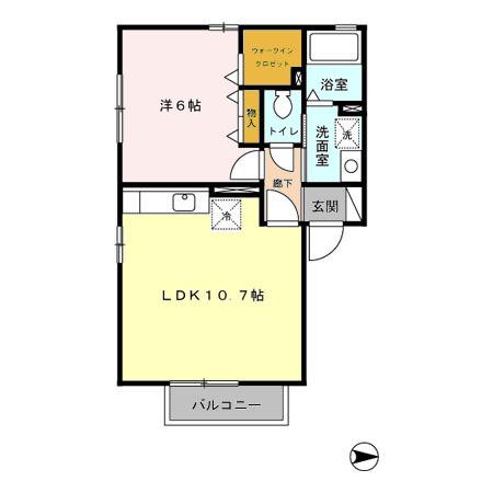 ルミエール上代　B棟（103） 間取り図画像