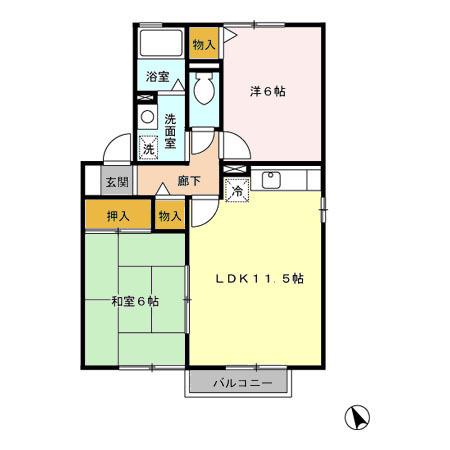セジュールトキ（201） 間取り図画像