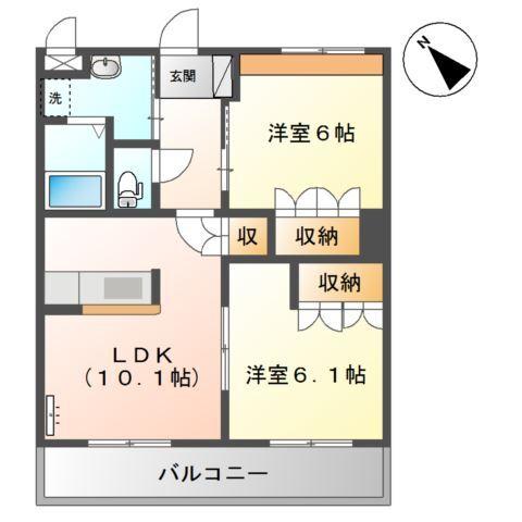 Ｇｅｎｔｌｙ麻生田 間取り図画像