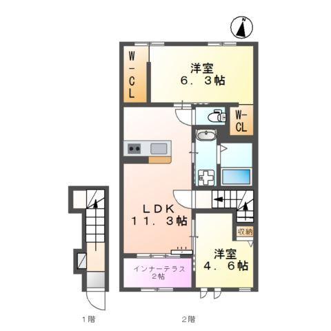 ルガルボニート北熊本 間取り図画像