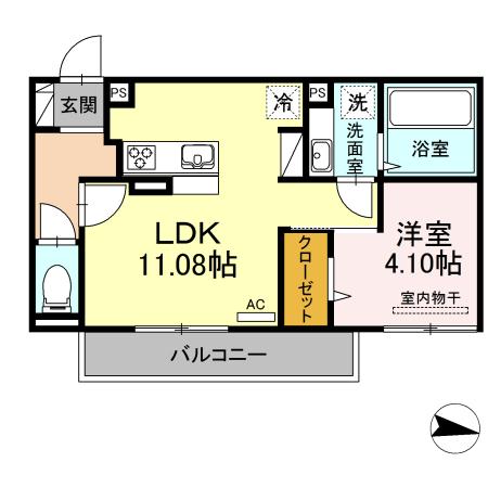 フルールブラン（302） 間取り図画像
