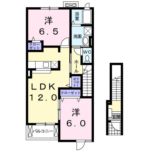 エクセル三ノ宮Ｃ（203） 間取り図画像