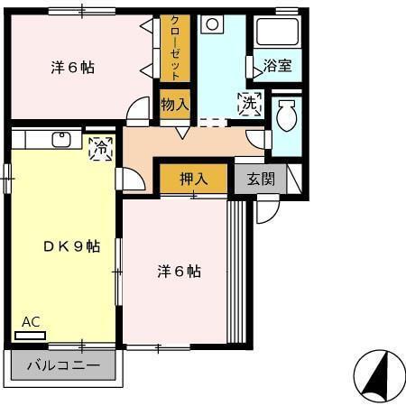 パークサイドヴィラ　D棟（201） 間取り図画像