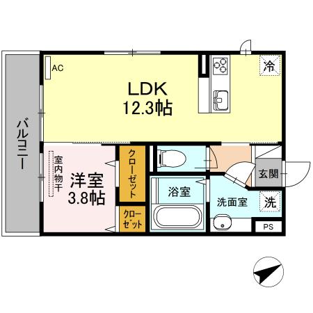 グランプラス（205） 間取り図画像