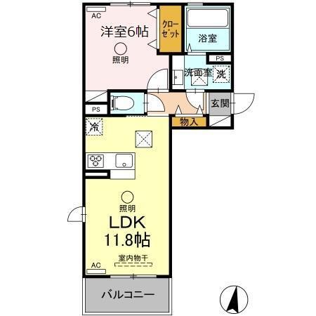 Lavie  belle(ラヴィ ベール)　A棟（103） 間取り図画像