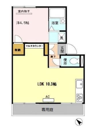レジデンス御領（101） 間取り図画像