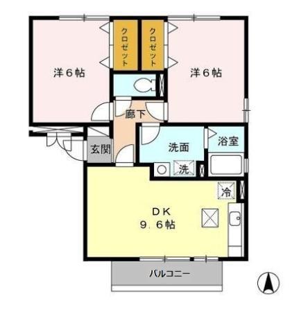 ドミール平成Ⅱ　A棟（102） 間取り図画像
