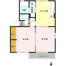 クレール花陵　B棟（203） 間取り図画像