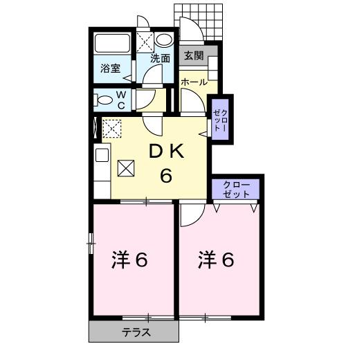 コーポＫＭⅡ（102） 間取り図画像