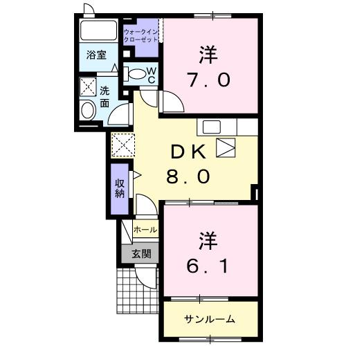 ヴィラ　ハピネス（103） 間取り図画像