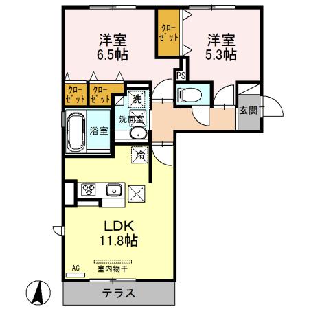セキュレア須屋　H棟（103） 間取り図画像