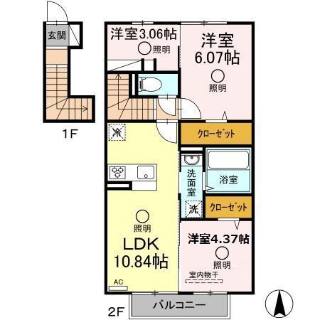 コンフォルタ・ウルゲ（203） 間取り図画像