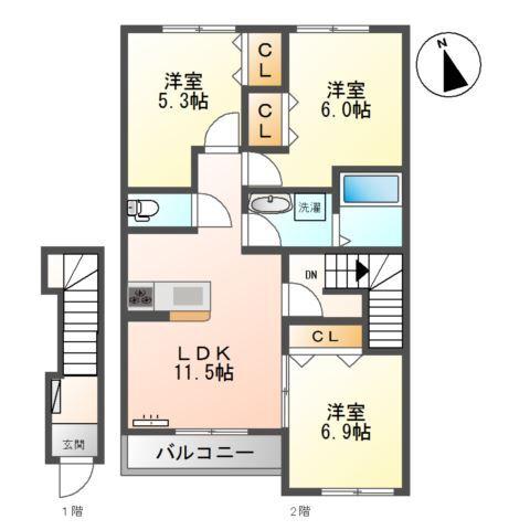ピュアステージⅠ 間取り図画像
