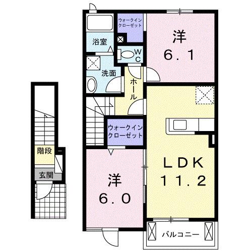 グランアムールⅡ（203） 間取り図画像