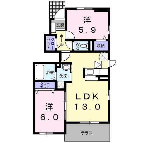 ジェルメ（101） 間取り図画像