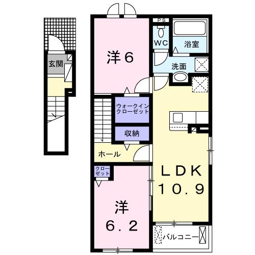 ベルマーレ津浦（201） 間取り図画像
