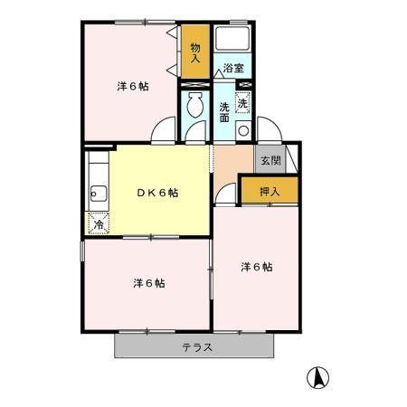 プレミールハイム　B棟（102） 間取り図画像