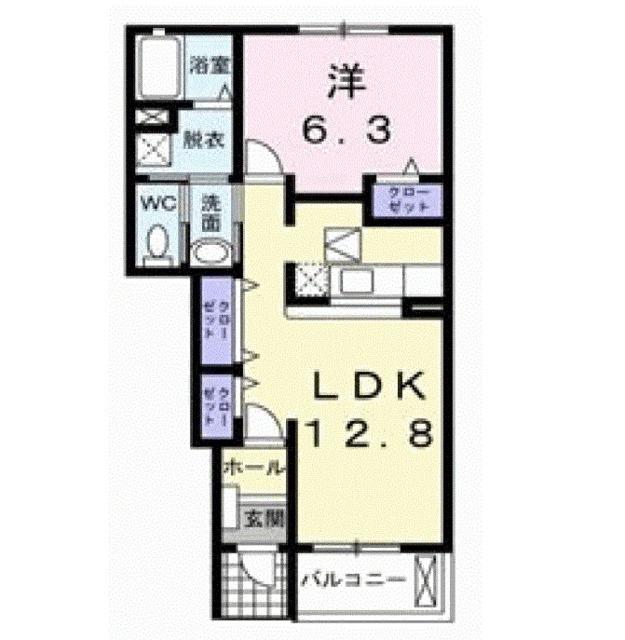 エスポワールヒルＢ（102） 間取り図画像