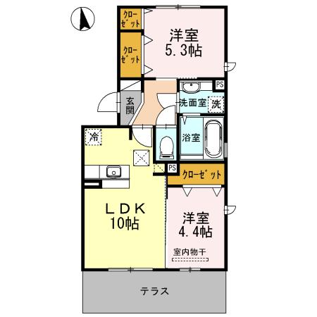 アベニュー花立（101） 間取り図画像