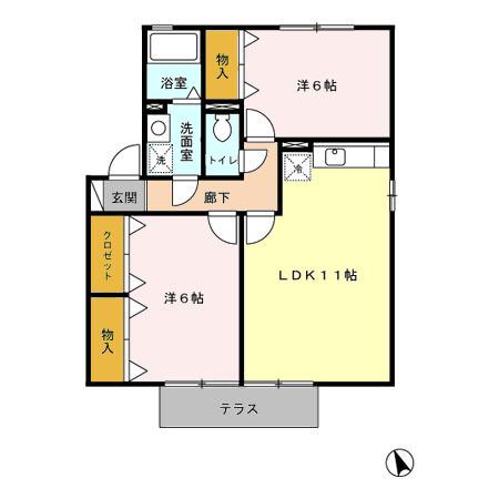 ラ　フォーレ光　A棟（101） 間取り図画像