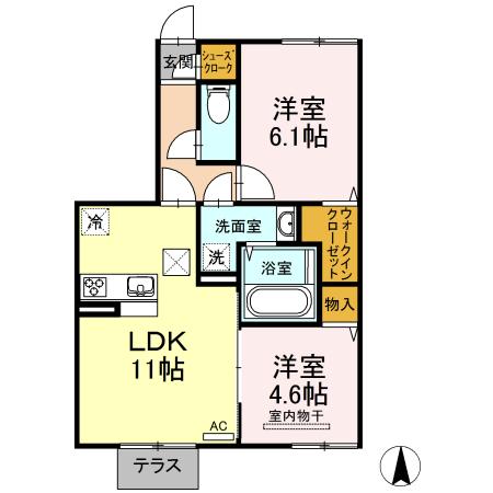 ソラーナ　Ⅱ（101） 間取り図画像