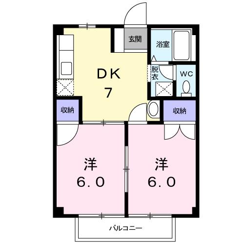 サンヒルナガヒロⅠ（202） 間取り図画像