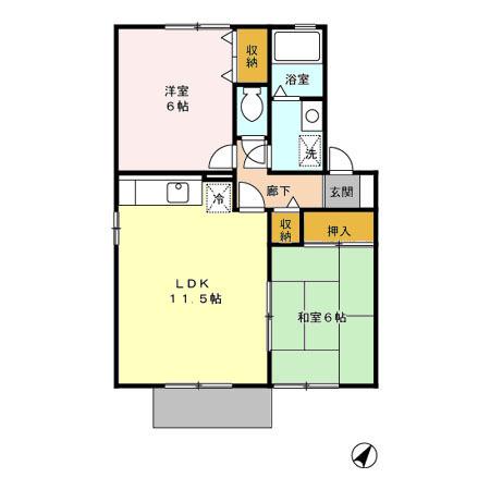 たんぽぽハウス　A棟（102） 間取り図画像