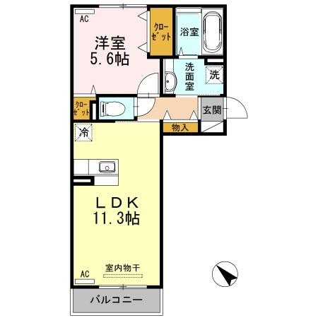 グランベージュⅡ（303） 間取り図画像