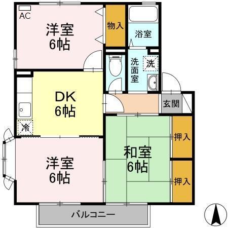 エスポアール・アイ　A棟（202） 間取り図画像