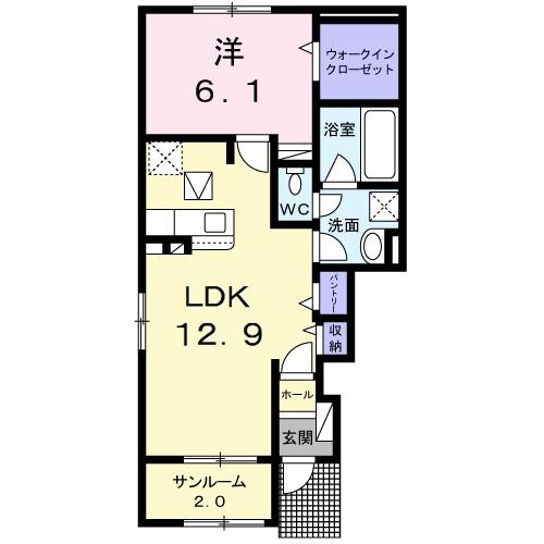 トー・アルブル　Ａ（101） 間取り図画像