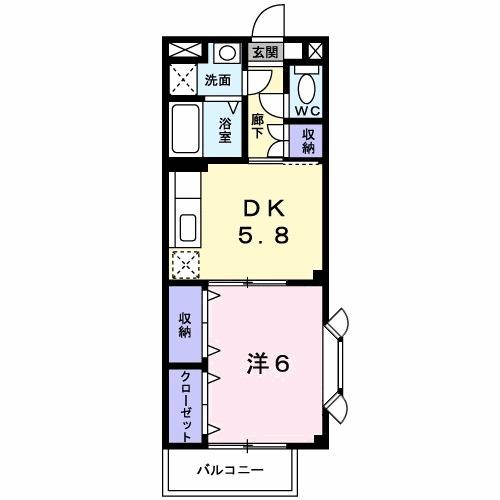 ＡｌｆＡ２０００　Ａ（101） 間取り図画像