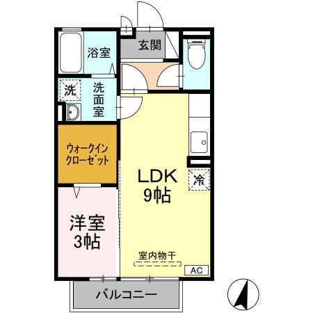 プレールルフラン（202） 間取り図画像