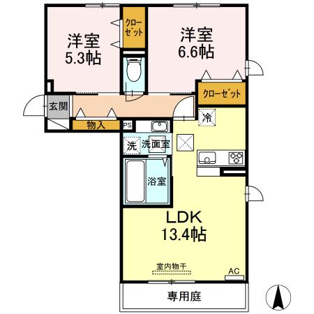 ルヴェデュソレイユ　Ⅳ（101） 間取り図画像