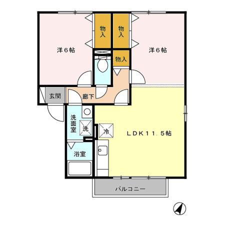 ボナール　A棟（202） 間取り図画像