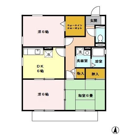 セジュール弓削（101） 間取り図画像