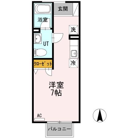 メロンハウス鶴羽田（208） 間取り図画像