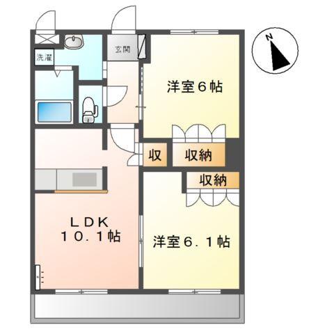 Ｇｅｎｔｌｙ麻生田 間取り図画像