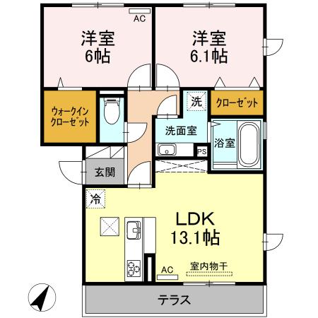VISEO　AFFINO（ｳﾞｨｾｵ　ｱﾌｨｰﾉ）（105） 間取り図画像
