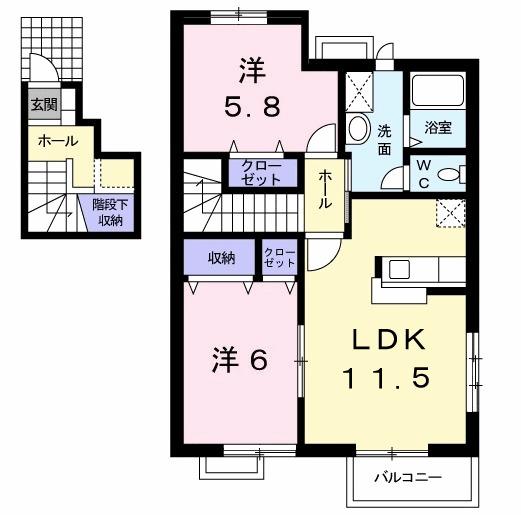 サンハイムＭⅡ（201） 間取り図画像