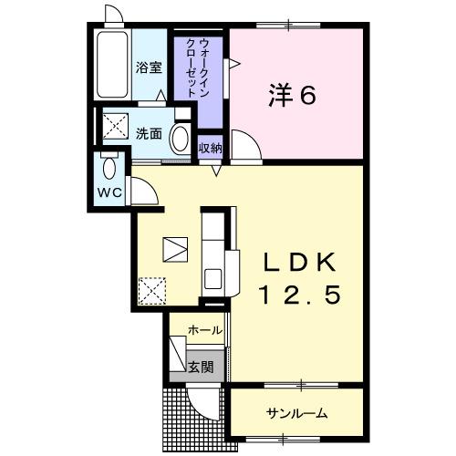 Ｏｐｔｉｍｕｓ　Ｗｉｎｄ　Ｂ（102） 間取り図画像