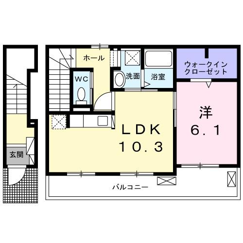 エステート龍田（202） 間取り図画像