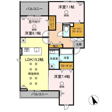 D-room新屋敷（201） 間取り図画像