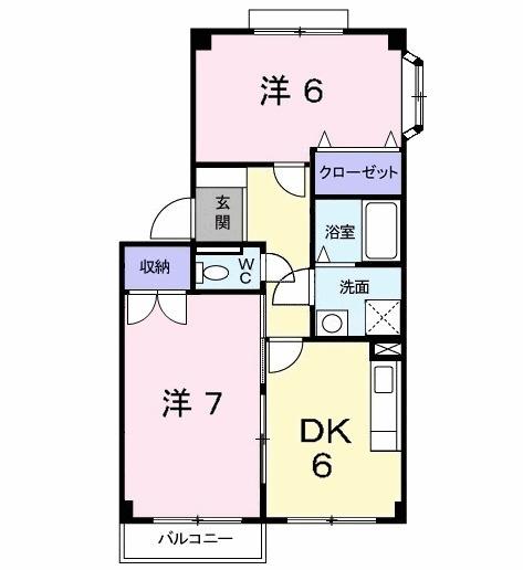レジデンスビバ１（201） 間取り図画像