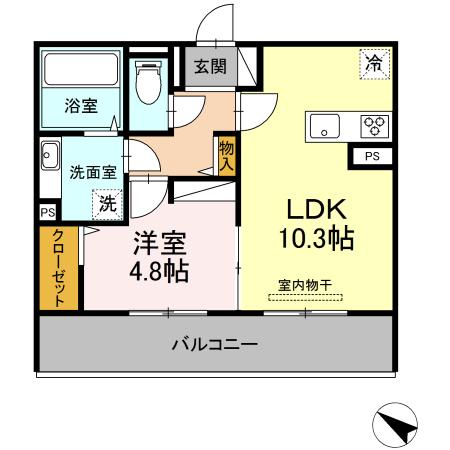月華（302） 間取り図画像