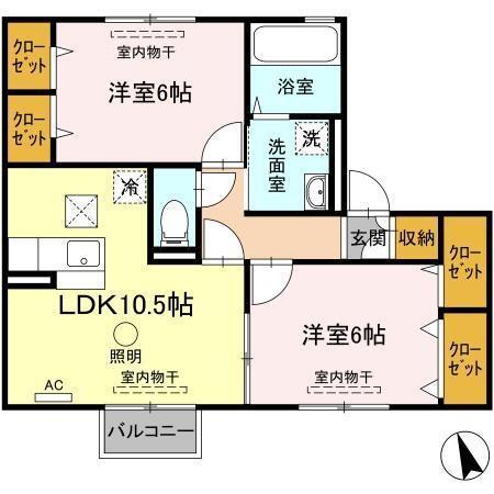 ヴィルヌーブ（103） 間取り図画像