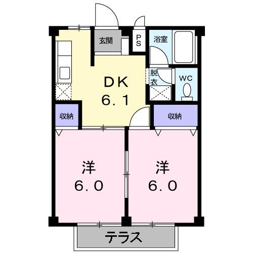 中西ハイツ（103） 間取り図画像